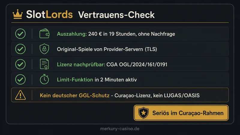 SlotLords seriös Vertrauens-Check Erfahrungen