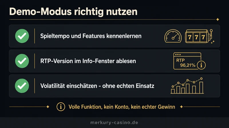 Merkur Demo-Modus richtig nutzen